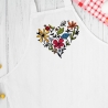 Stickdatei Blumenherz in 6 Größen, Maschinenstickerei