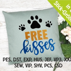 Stickdatei Free kisses in 6 Größen