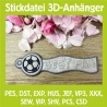 Stickdatei 3D-Anhänger BEST FAN, 3D-Stick, Lesezeichen
