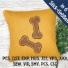 Stickdatei Hunde Knochen in 6 Größen, Maschinenstickdatei