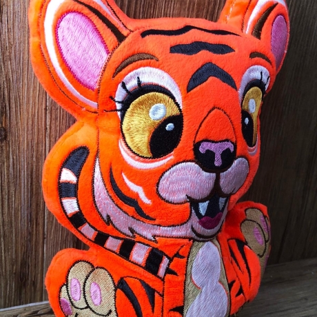 Stickdatei ITH Tiger Lilli für Rahmen 20x30 cm