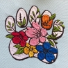 Stickdatei florale Hundepfote in 6 Größen, Maschinenstickdatei