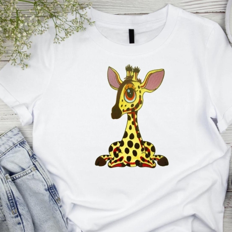 Stickdatei Applikation Giraffe Monika in 3 Größen