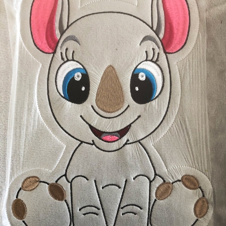 Stickdatei ITH Nashorn Susi für Rahmen 20x30 cm