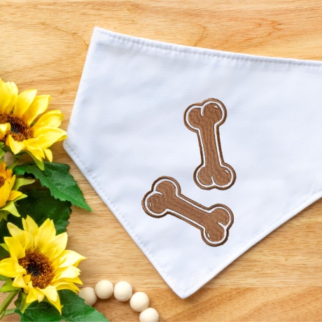 Stickdatei Hunde Knochen in 6 Größen, Maschinenstickdatei