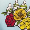 Stickdatei florale Hundepfote mit Kralle in 6 Größen