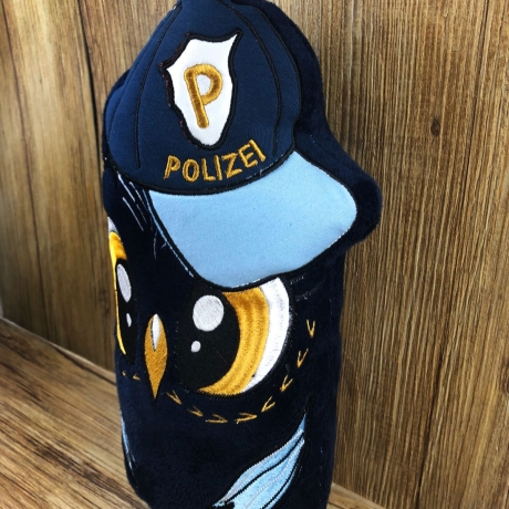 Stickdatei ITH Eule Polizei für Rahmen 20×30 cm