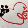 Stickdatei Loveherz simple und Hundepfote in 6 Größen