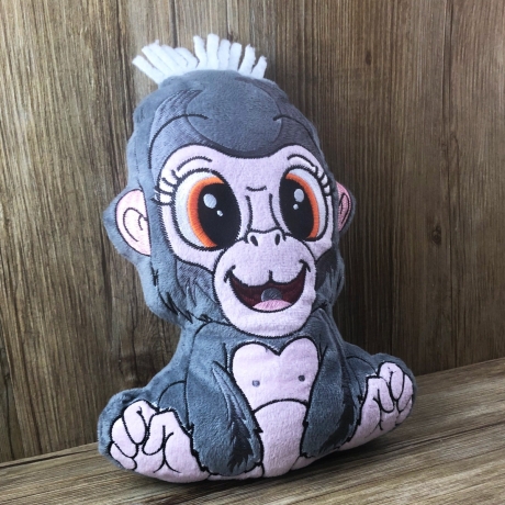 Stickdatei ITH Gorilla Bruno für Rahmen 16×26 cm
