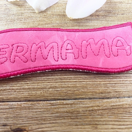 Stickdatei 3D-Anhänger SUPERMAMA, 3D-Stick, Lesezeichen