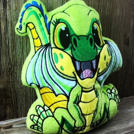 Stickdatei ITH Drache Flipp für Rahmen 20 x 30 cm
