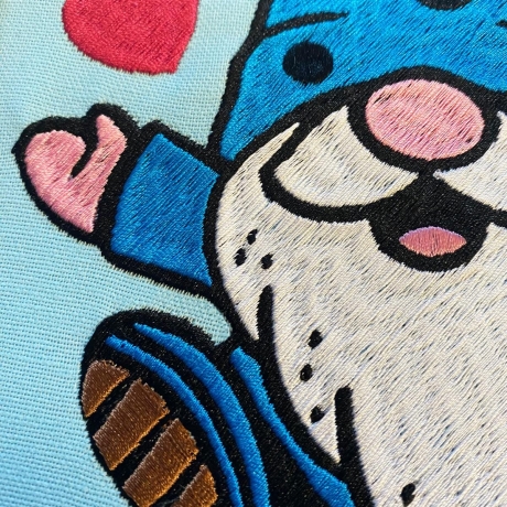 Stickdatei Gnom mit Herzen in 6 Größen