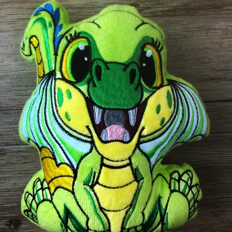 Stickdatei ITH Drache Flipp für Rahmen 20 x 30 cm