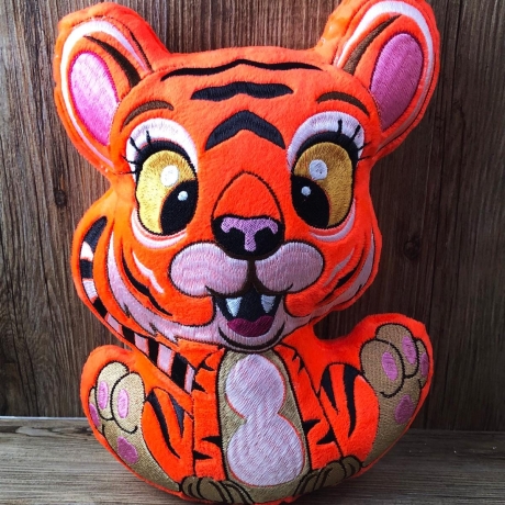 Stickdatei ITH Tiger Lilli für Rahmen 20x30 cm