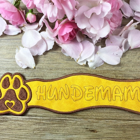 Stickdatei 3D-Anhänger HUNDEMAMA, 3D-Stick, Lesezeichen