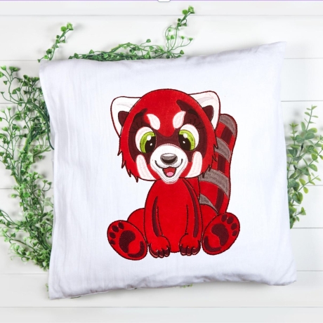 Stickdatei Applikation Panda Pitt in 3 Größen