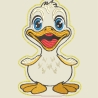 Stickdatei ITH Ente Duggy für Rahmen 16x26 cm