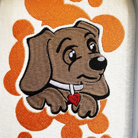 Stickdatei Hund Strolch in 6 Größen
