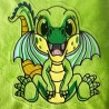 Stickdatei Applikation Drache Flip in 3 Größen