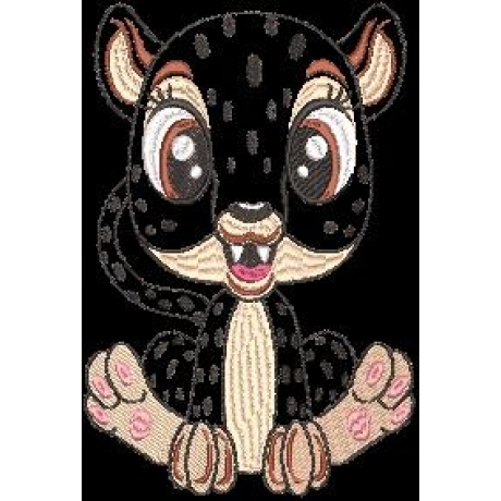 Stickdatei Applikation Gepard Milly in 3 Größen