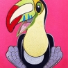 Stickdatei Applikation Tucan Ferdinand in 3 Größen