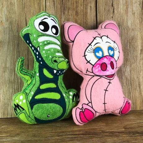 Stickdatei ITH Krokodil KROKOLINO für 16×26 cm