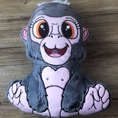 Stickdatei ITH Gorilla Bruno für Rahmen 16×26 cm