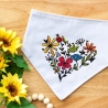 Stickdatei Blumenherz in 6 Größen, Maschinenstickerei