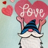 Stickdatei Love Gnom in 6 Größen, Maschinenstickerei