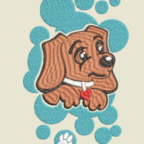 Stickdatei Hund Strolch in 6 Größen