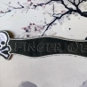 Stickdatei 3D-Anhänger FINGER WEG, 3D-Stick, Lesezeichen