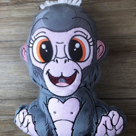 Stickdatei ITH Gorilla Bruno für Rahmen 20×30cm