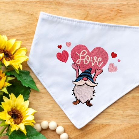 Stickdatei Love Gnom in 6 Größen, Maschinenstickerei