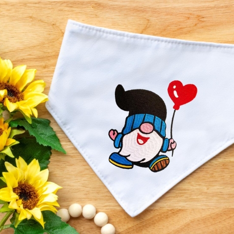 Stickdatei Gnom mit Herzballon in 6 Größen