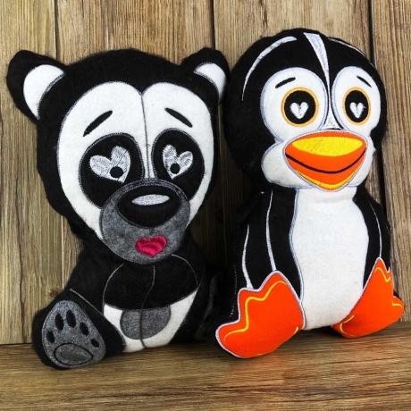 Stickdatei ITH Panda SMOKY für Rahmen 16×26 cm