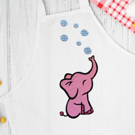 Stickdatei Elefant mit Blasen in 6 Größen