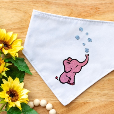 Stickdatei Elefant mit Blasen in 6 Größen