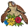 Stickdatei Schildkröte floral in 5 Größen