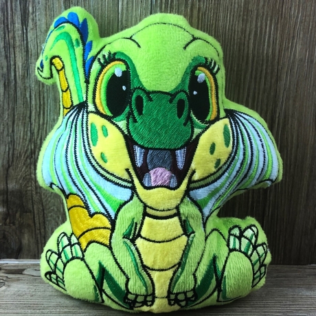 Stickdatei ITH Drache Flipp für Rahmen 20 x 30 cm