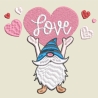 Stickdatei Love Gnom in 6 Größen, Maschinenstickerei