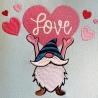 Stickdatei Love Gnom in 6 Größen, Maschinenstickerei