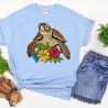 Stickdatei Schildkröte floral in 5 Größen