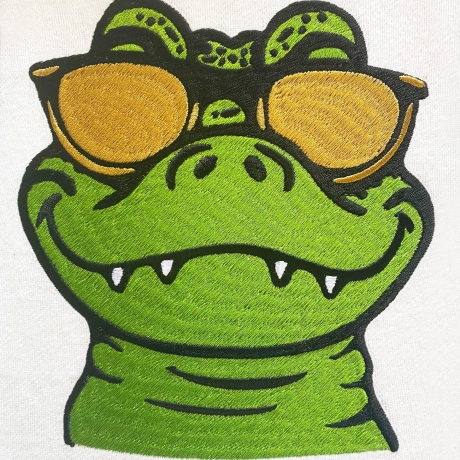 Stickdatei Krokodil in 5 Größen, Stickmuster mit Tier-Motiv