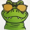 Stickdatei Krokodil in 5 Größen, Stickmuster mit Tier-Motiv