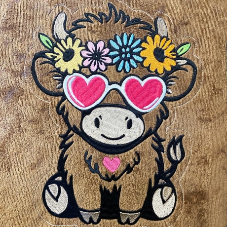 Stickdatei ITH Rind Maja für Rahmen 20x30 cm