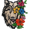 Stickdatei Wolf floral in 5 Größen, Stickmuster mit Tier-Motiv