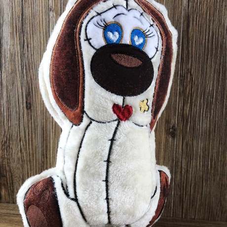 Stickdatei ITH Hund LUCKY für Rahmen 16×26 cm