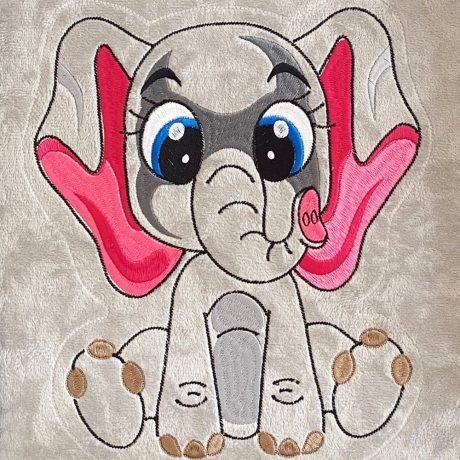 Stickdatei ITH Elefant Betty für Rahmen 16×26 cm