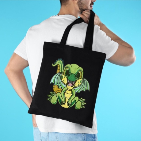 Stickdatei Applikation Drache Flip in 3 Größen