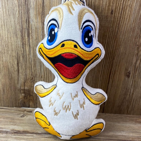 Stickdatei ITH Ente Duggy für Rahmen 16x26 cm